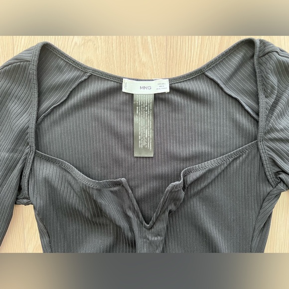 Mango long sleeves v-cut neck bodysuit - Picture 5 of 5